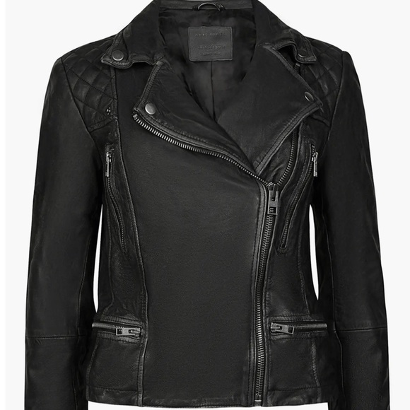 ALL SAINTS Cargo Leather Biker Jacket - Picture 3 of 6